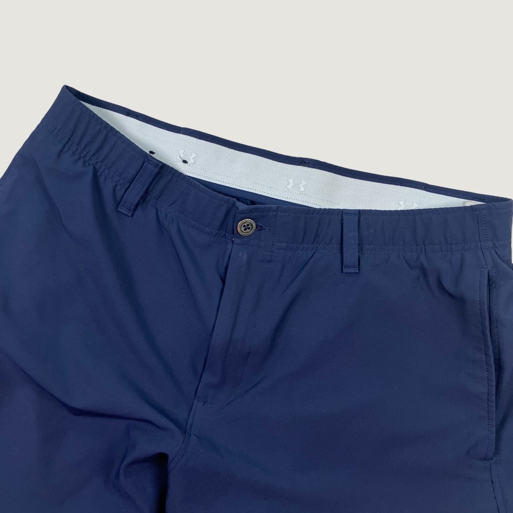 Under Armour Match‎ Play Mens 38 Golf Shorts Navy Blue Performance Stretch